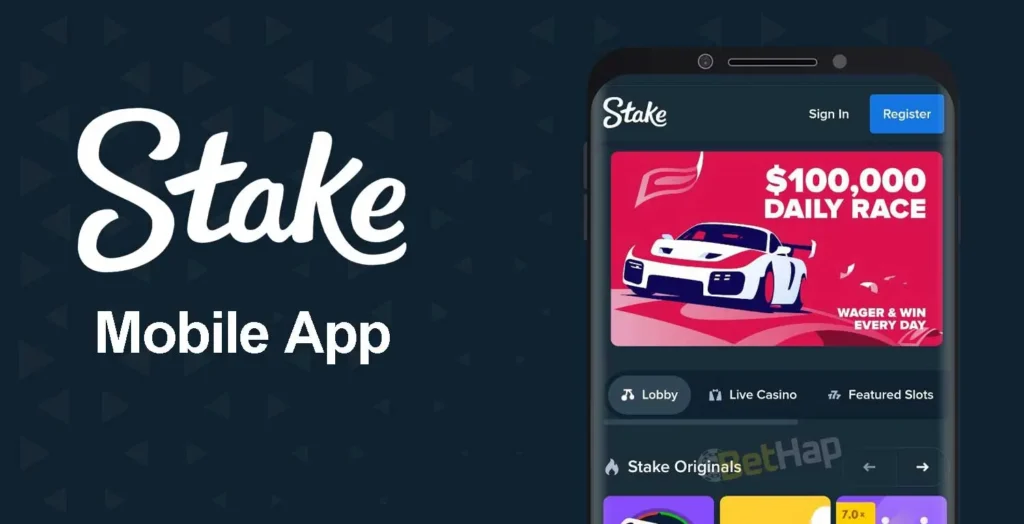 Banner app mobile Stake casino